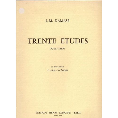 Harpe 30 Etudes 2ème Vol