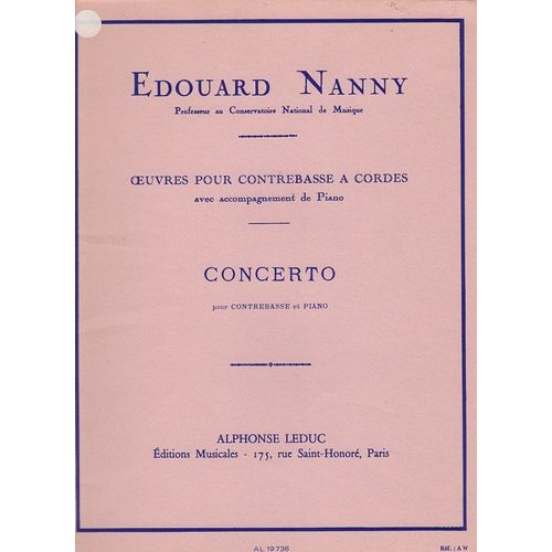 Contrebasse Concerto De Nanny
