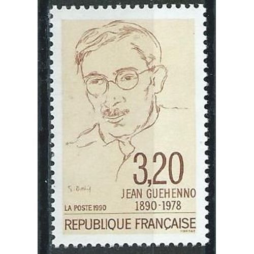 Centenaire De La Naissance De Jean Guehenno Écrivain, Critique Et Polémiste. 1990 N° 2641