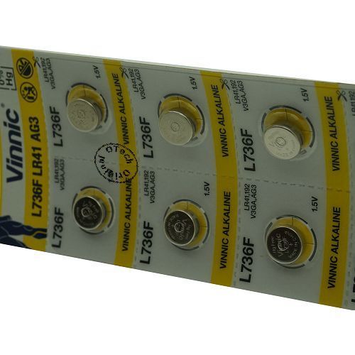 Pack de 10 piles Vinnic pour IEC LR41 - Garantie 1 an