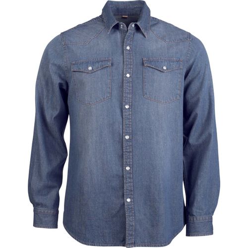 Chemise Denim Manches Longues - K519 - Bleu - Homme