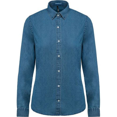 Chemise Chambray Manches Longues - K509 - Bleu - Femme