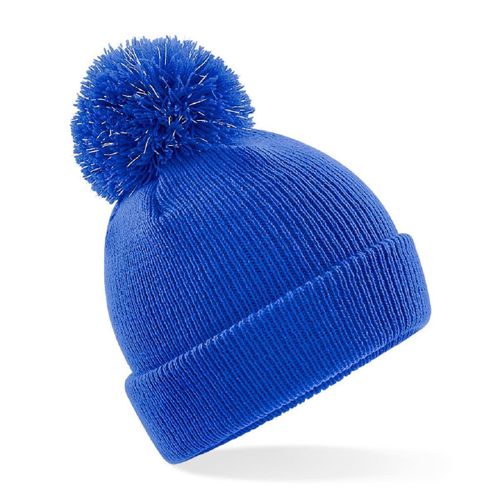 Bonnet Pompon Enfant ? Fibres R?Fl?Chissantes - B406b - Bleu Roi