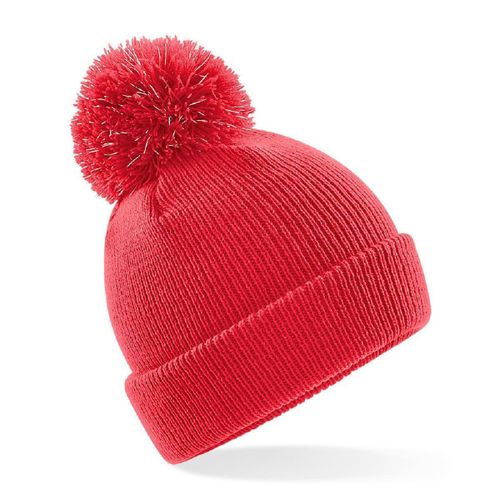 Bonnet Pompon Enfant ? Fibres R?Fl?Chissantes - B406b - Rouge