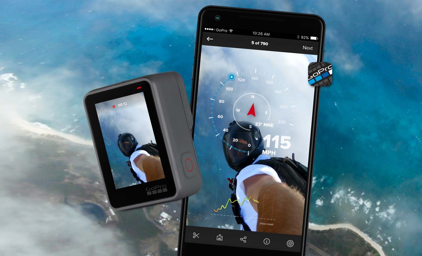 GoPro HERO7 Silver - Cam�ra de poche - fixable - 4K / 30 pi/s - 10.0 MP - Wi-Fi, Bluetooth - sous-marin jusqu'� 10 m image 2 | Rakuten