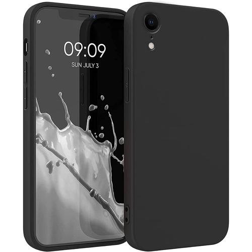 Coque En Silicone Compatible Avec Iphone Xr Noir Coque Compatible Avec Les Accessoires Magsafe Et Chargeur Sans Fil. Coque De Protection Anti-Chocs.