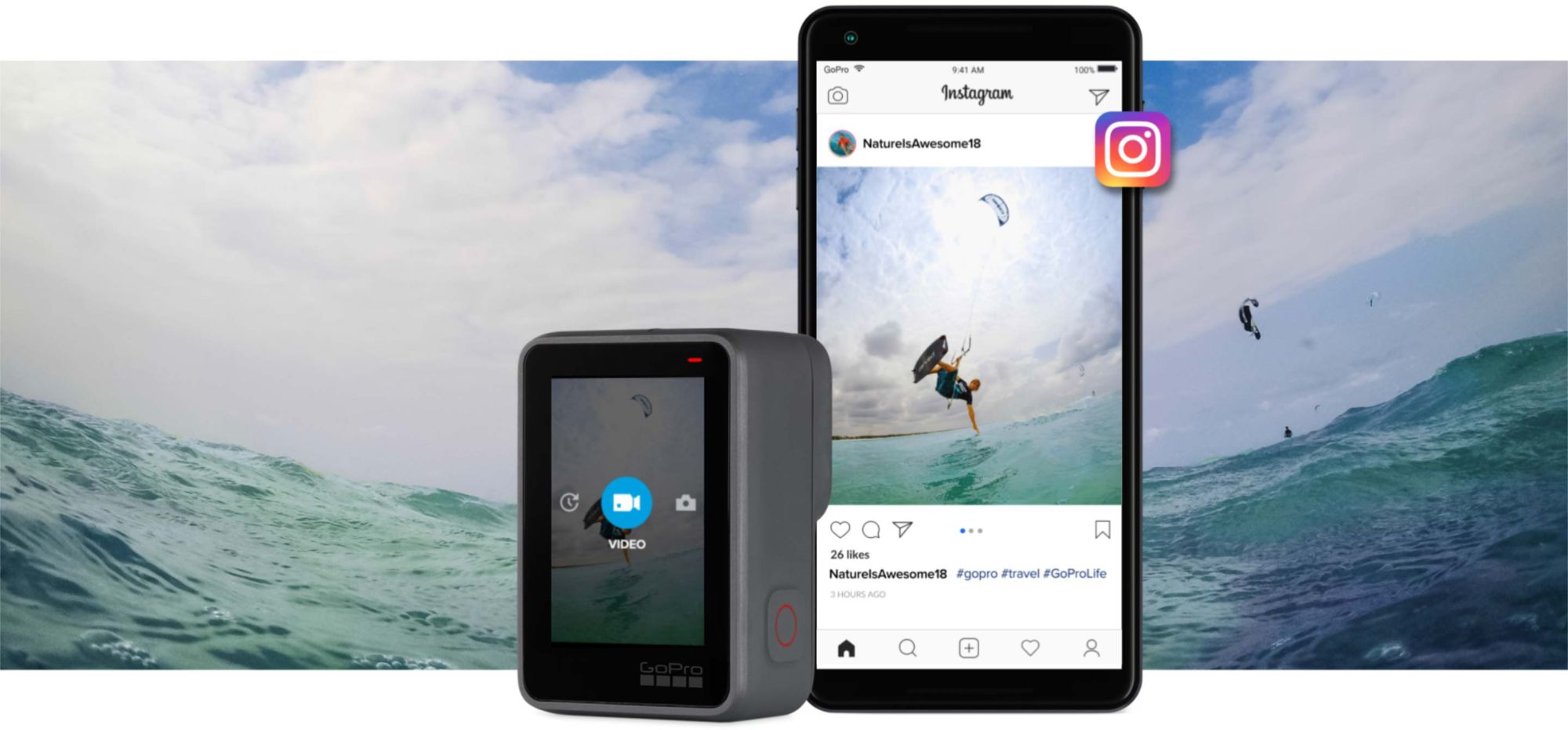 GoPro HERO7 Silver - Cam�ra de poche - fixable - 4K / 30 pi/s - 10.0 MP - Wi-Fi, Bluetooth - sous-marin jusqu'� 10 m image 1 | Rakuten