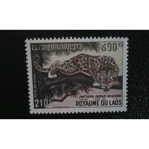 Timbre Laos Yt Pa 72 Léopard (Panthera Pardus) 1970
