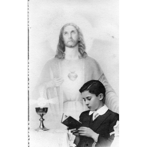 Image Pieuse A.N 232 Souvenir De Communion Solennelle Faite En La Chapelle Du Lycee A Albi Le 25 Mai 1944 De Jean Canac - Carte Offerte Par Le Communiant A Sa Maman