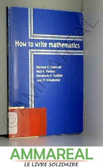 How To Write Mathematics