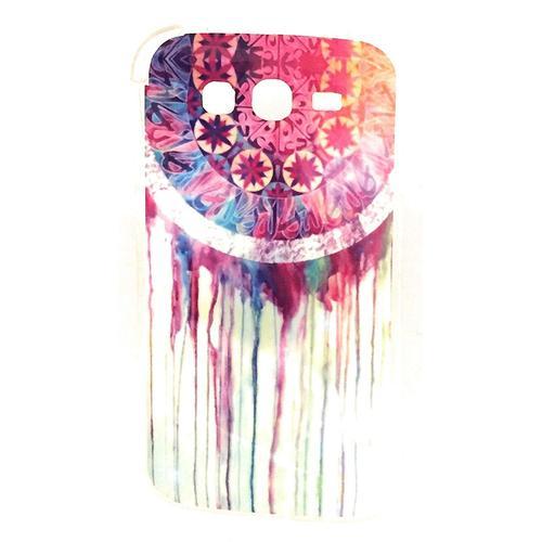 Coque Arriere Silicone Attrape Rêve Multicolore Pour Téléphone Samsung Galaxy Grand Neo / Grand Plus / Grand Lite I9082 / I9060 / I9080 Etui Case Dreamcatcher Indien Arc En Ciel En Silicone De Protect