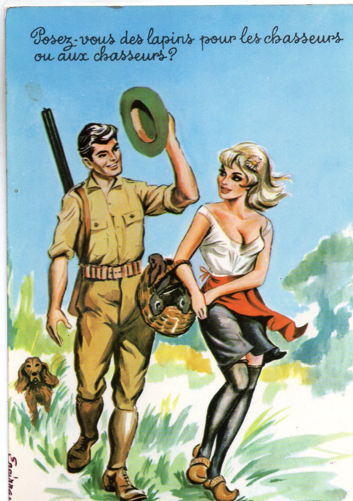 Carte Postale Humoristique Chasseur Achat neuf ou d occasion pas