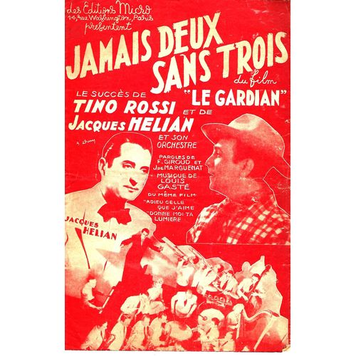 Jamais Deux Sans Trois. Tino Rossi. A 35