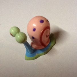 Figurine Mini Escargot Rose Et Bleu