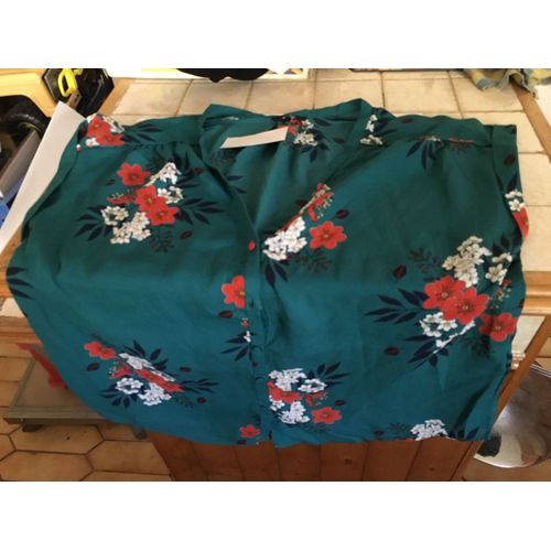 Chemisier À Fleurs Femme Taille L Kiabi Neuf