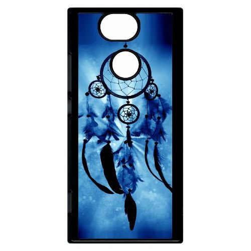 Coque Pour Smartphone - Attrape Rêve Blue - Compatible Avec Sony Xperia Xa2 - Plastique - Bord Noir