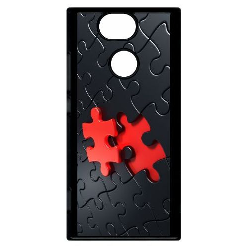 Coque Pour Smartphone - Puzzle One Piece Red - Compatible Avec Sony Xperia Xa2 - Plastique - Bord Noir