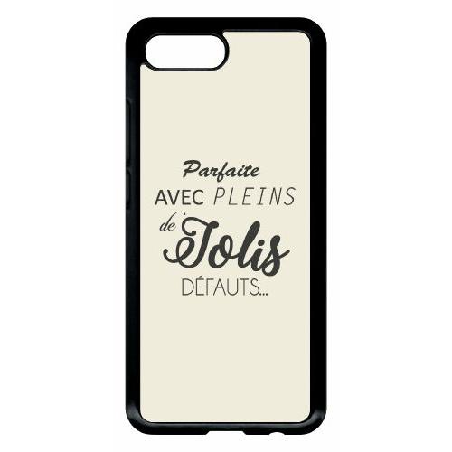 Coque Pour Smartphone - Parfaite Avec Pleins De Jolis Defauts Fond Beige 2 - Compatible Avec Honor 10 - Plastique - Bord Noir