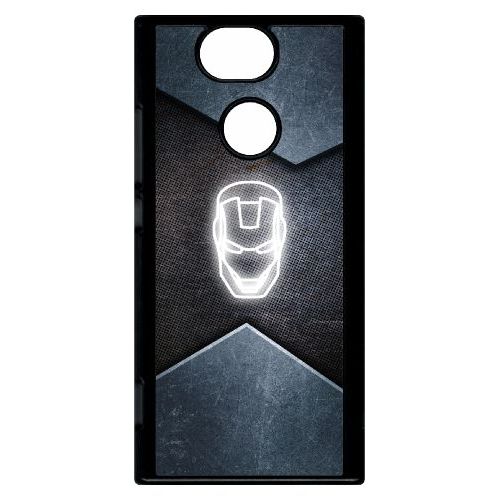 Coque Pour Smartphone - Superhero Iron The Man - Compatible Avec Sony Xperia Xa2 - Plastique - Bord Noir