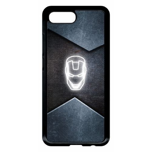 Coque Pour Smartphone - Superhero Iron The Man - Compatible Avec Honor 10 - Plastique - Bord Noir