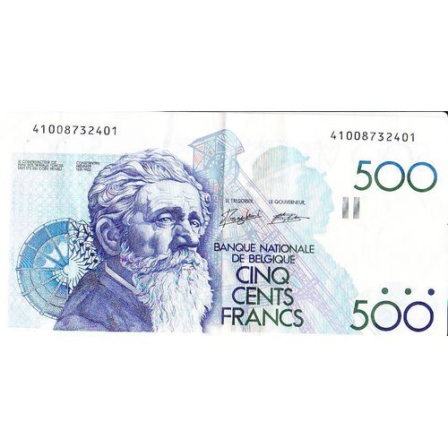 500 Francs - Belgique - Meunier