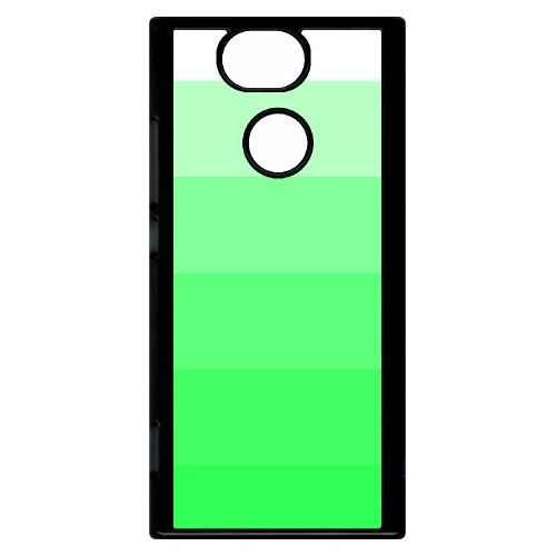 Coque Pour Smartphone - Degrad Vert Fluo - Compatible Avec Sony Xperia Xa2 - Plastique - Bord Noir
