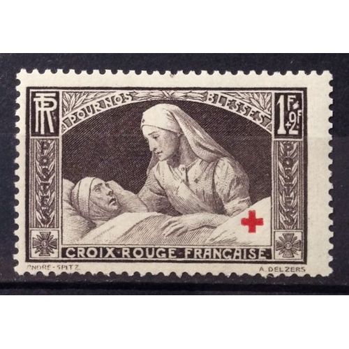 Croix Rouge 1940 - Au Profit Des Blessés - Infirmière - 1f+2f Brun-Lilas (Superbe N° 460) Neuf* - Cote 7,00 - France Année 1940 - N21863