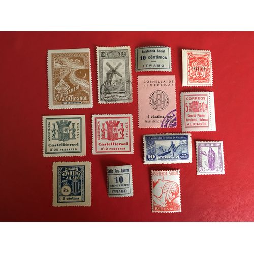 13 Timbres Espagne Bienfaisance Rares Lot 301