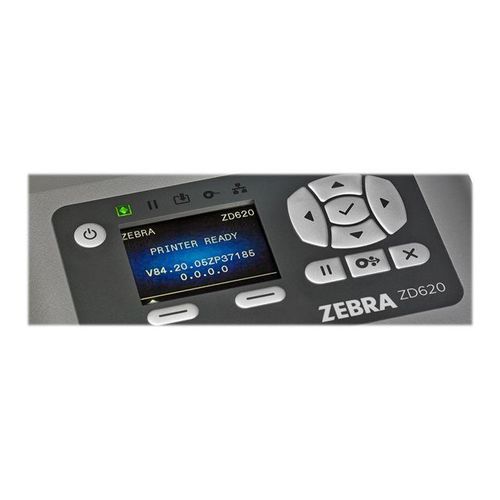 Zebra ZD620 - Imprimante d'étiquettes - transfert thermique - Rouleau (11,8 cm) - 203 dpi - jusqu'à 203 mm/sec - USB 2.0, LAN, série, hôte USB, Bluetooth LE - éplucheur - gris