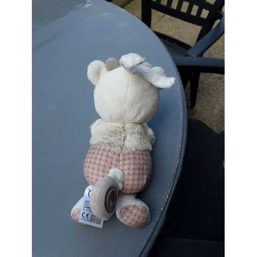 Doudou Musical Mots D Enfants Vache Girafe Blanc Marron Beige Ballon Poule Peluche Boite A Musique Leclerc Jouet Eveil Bebe Rakuten