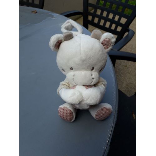 Doudou Musical Mots D Enfants Vache Girafe Blanc Marron Beige Ballon Poule Peluche Boite A Musique Leclerc Jouet Eveil Bebe Rakuten