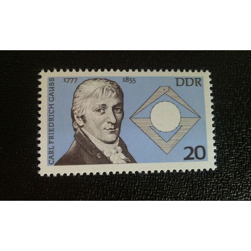 Timbre Allemagne De L'est (Ddr/Rda) Yt 1891 200ème Anniversaire De Carl Friedrich Gauß (1777-1855) 1977