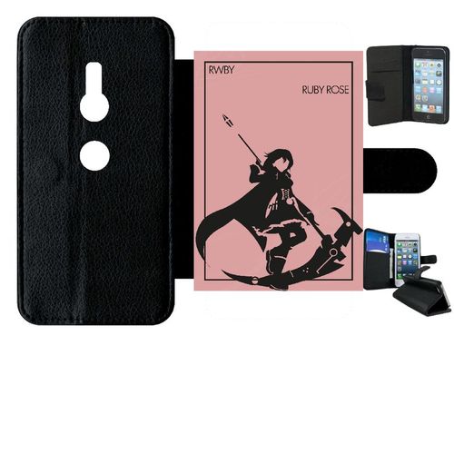 Etui À Rabat Xperia Xz2 - Rwby Rose - Simili-Cuir - Noir