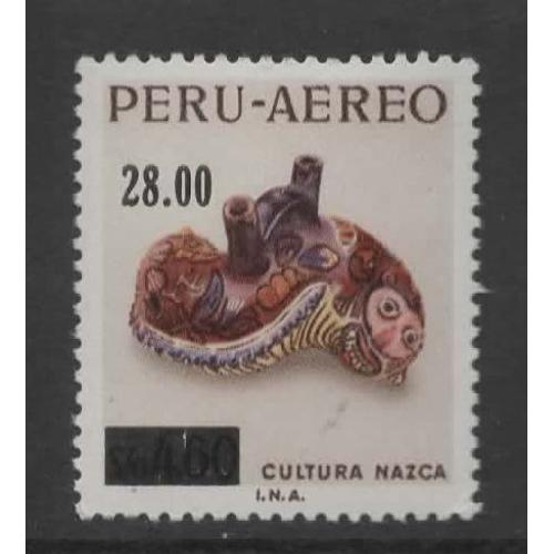 Pérou, Timbre-Poste Aérienne Avec Surcharge Y & T N° 434 Nazca, 1976