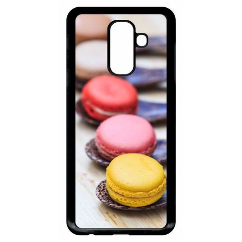 Coque Galaxy A6+ (2018) - Gourmandise De Macaron - Noir