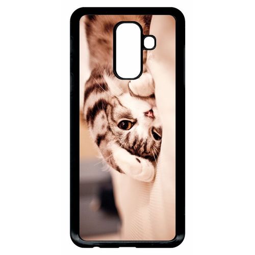 Coque Galaxy A6+ (2018) - Chaton Fatigue - Noir