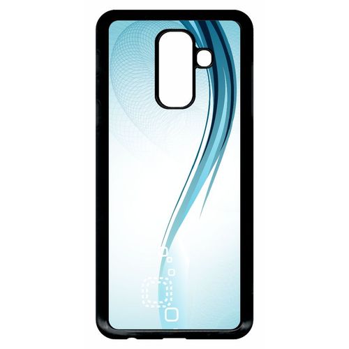 Coque Galaxy A6+ (2018) - Forme Bleu Arrondi - Noir