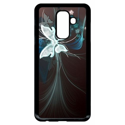 Coque Galaxy A6+ (2018) - Butterfly Vector Art - Noir