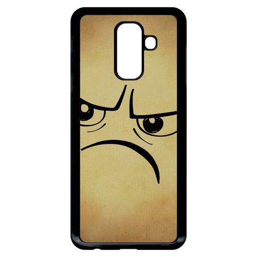 Coque Galaxy A6+ (2018) - Smiley Mechant - Noir