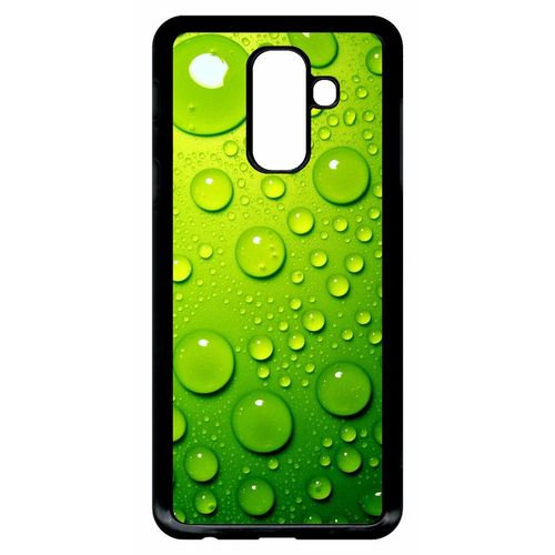 Coque Galaxy A6+ (2018) - Goutte D Eau Verte - Noir