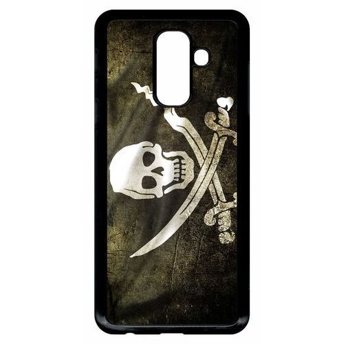 Coque Galaxy A6+ (2018) - Drapeau De Pirate - Noir