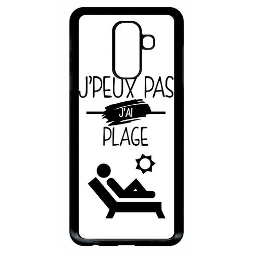 Coque Galaxy A6+ (2018) - J Peux Pas J Ai Plage 1 - Noir