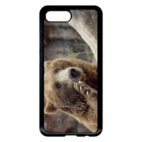 Coque Honor 10 - Gros Ours Brun - Noir