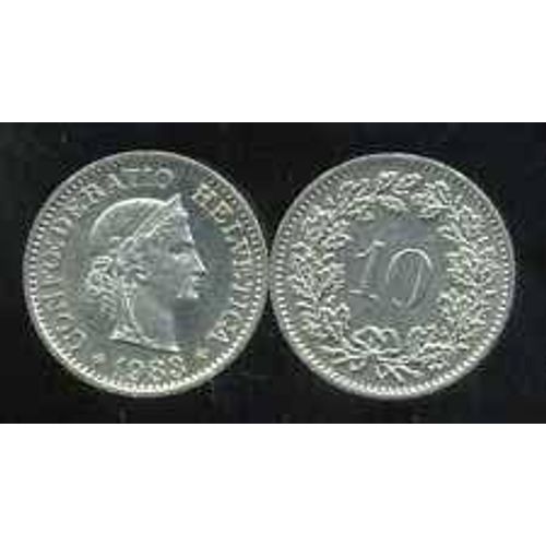 Lot 3 Pièces Monnaie Suisse - 20 + 10 + 5 Rappen Centimes - 1962.1983 Et 1989