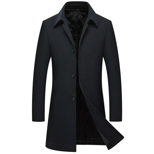 Homme Manteau Laine pais Slim Fit Automne Hiver Pardessus Classique Couleur Unie Rakuten