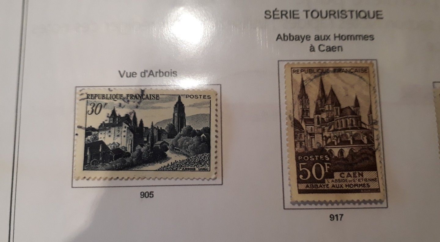 Lot Timbre France Francais Obliteres Ancien Annee 50 1951 N°905 917