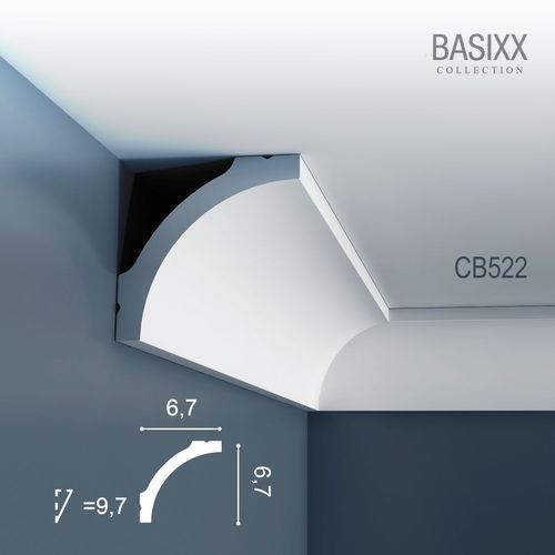Corniche Moulure Cimaise Décoration de stuc Orac Decor CB522 BASIXX  Profil décoratif du mur | 2 m