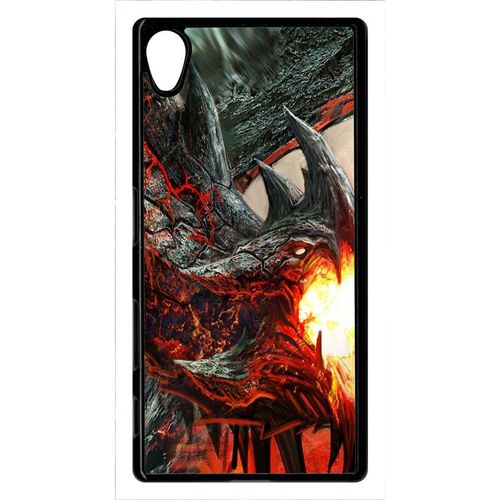 Coque Xperia Z5 - Dragon - Noir