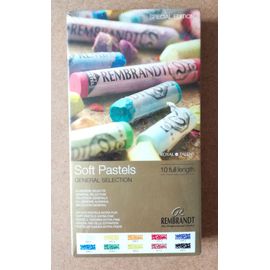 Rembrandt Boîte De 10 Pastels Couleurs Tendres Extra Fins