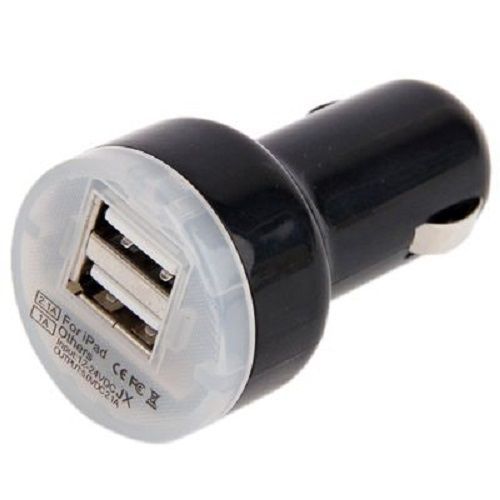 Chargeur Voiture Allume Cigare Double Usb 2100ma Noir